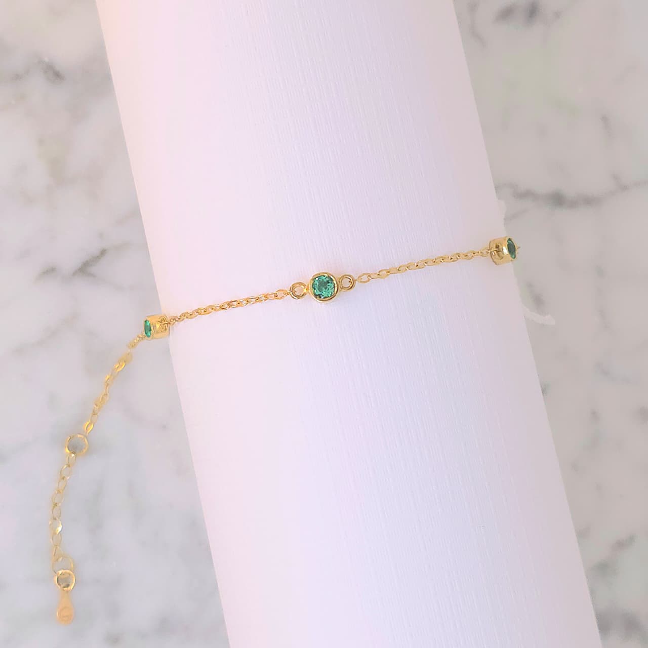 PULSERA CON 3 ESMERALDAS