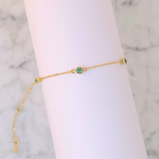 PULSERA CON 3 ESMERALDAS
